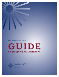 Guide To Effective Philanthropy - Stanford PACS